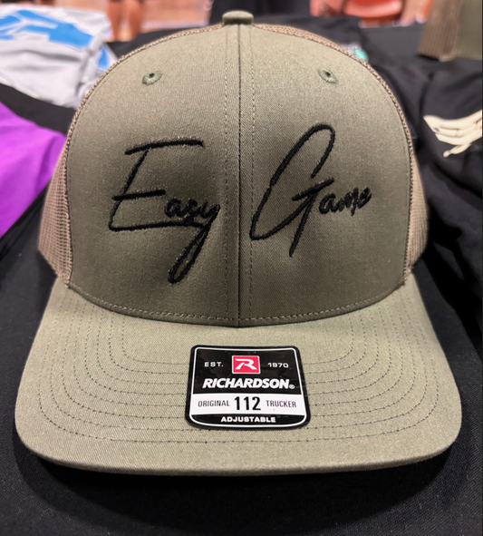 Men's EG Cursive Trucker Hat (Loden Green)