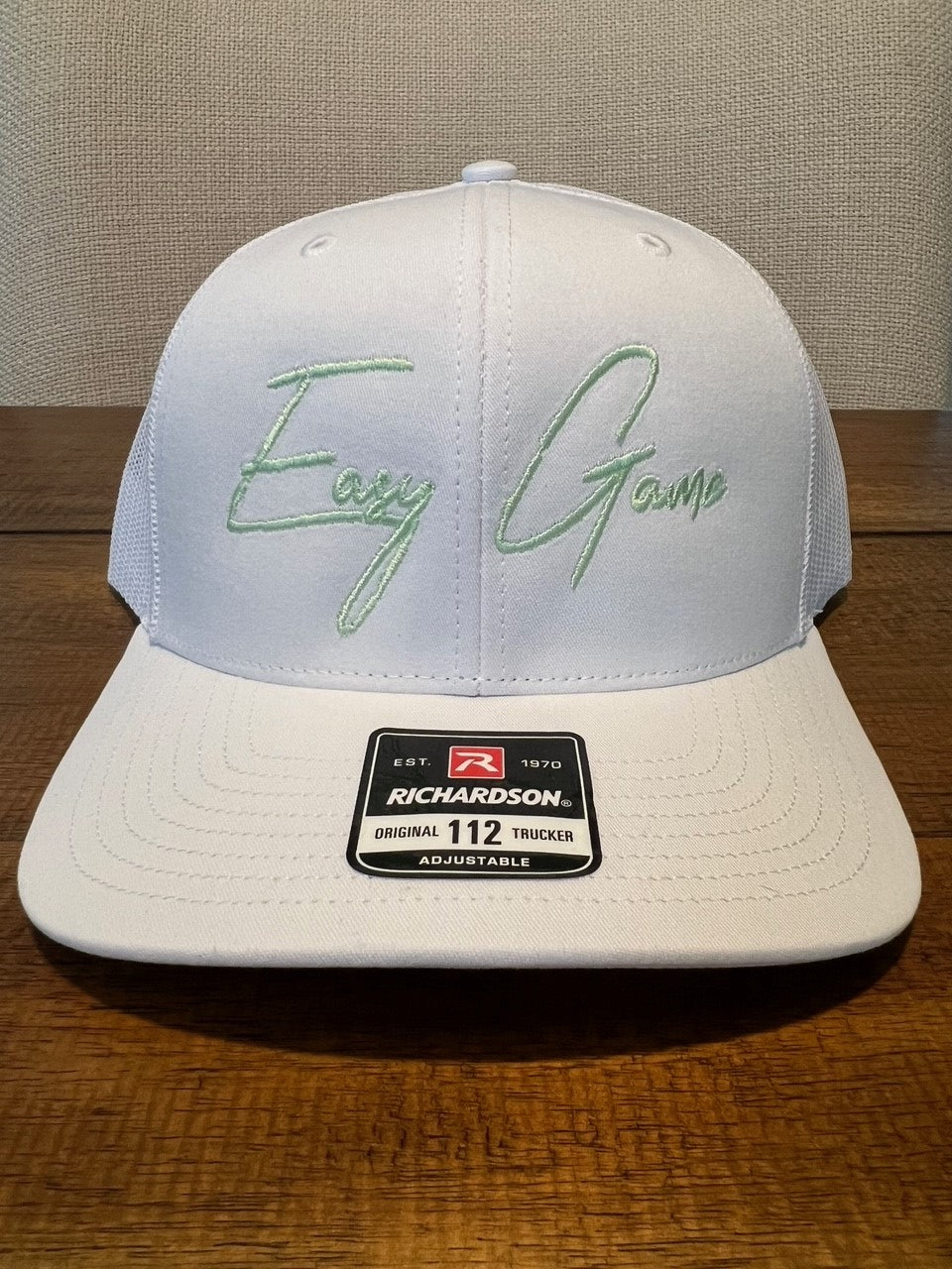 Men's EG Trucker Hat (Mint Cursive)