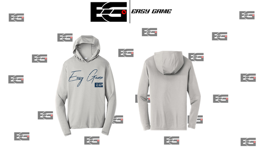 EGC - Lightweight Hoodie Silver (Navy Cursive)