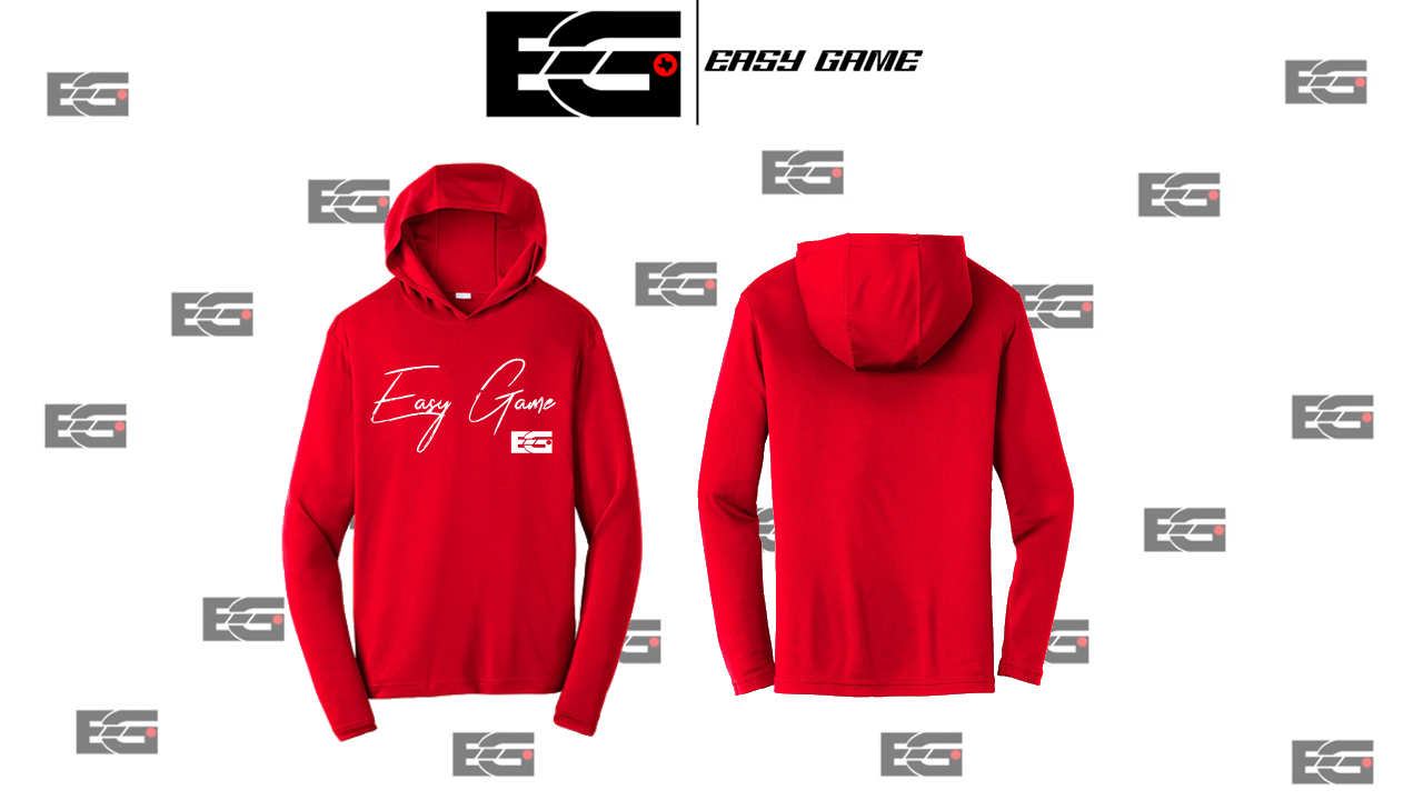 EGC - Lightweight Hoodie Red (White Cursive)